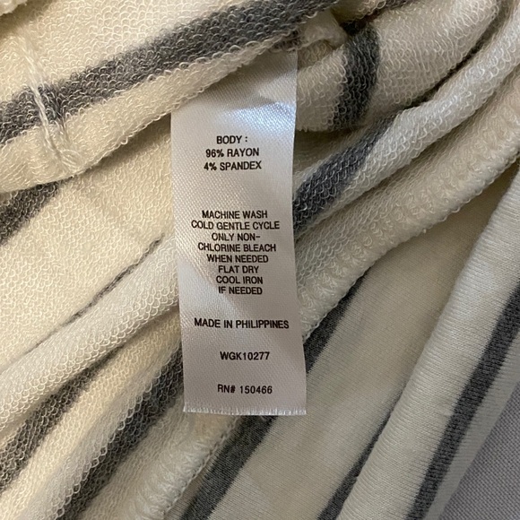 Market & Spruce Women’s Striped Light-Weight Hoodie with Mint and Gray Accents - Picture 6 of 7